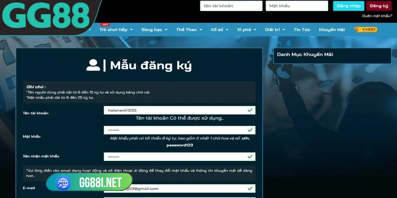 đăng ký GG88